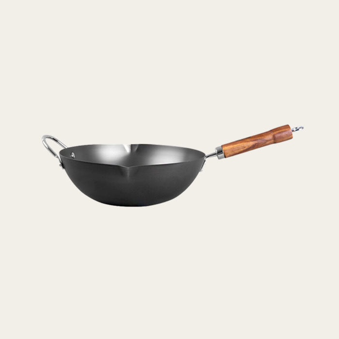 Carbon Steel Round Bottom Wok, 12.6”(32cm)