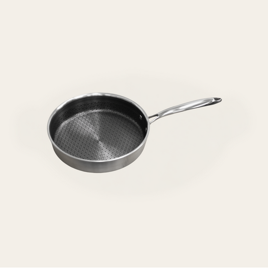 10 Inch Honeycomb Stainless Steel Frying Pan With Glass Lid, 10”(26cm)