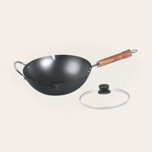 Carbon Steel Round Bottom Wok, 12”(30cm)