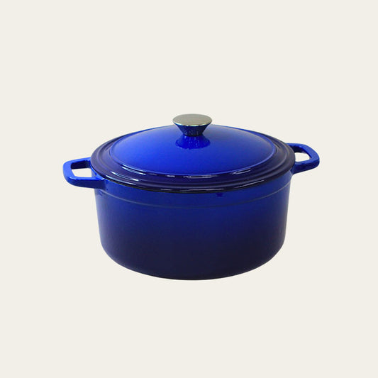 5.5 Quart Enameled Cast Iron Round Dutch Oven, Blue