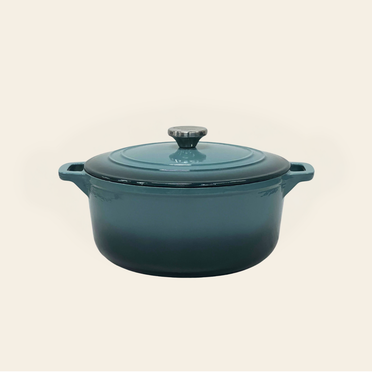 Cinnamon Home 6 Quart  Enameled Cast Iron Round Dutch Oven with Lid, Slate-Gray